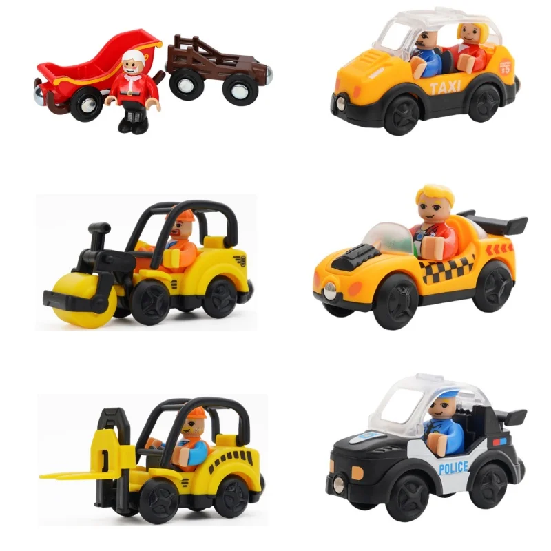 Holz Magnetische Zug Track Magnetische Autos Mehrzweck Fahrzeuge Kompatible Marke Holz Szene Track Auto Spielzeug Kinder Geschenke – Detail 2