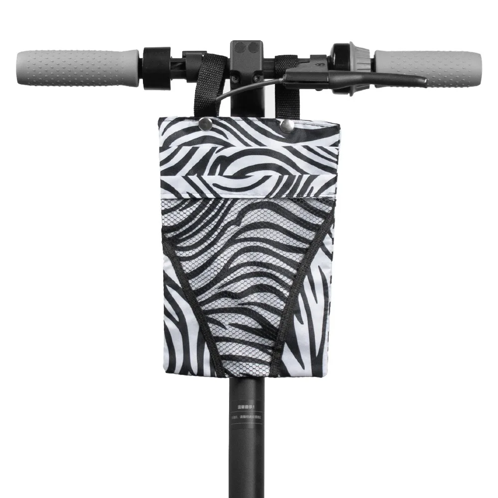 

etachable Scooter Bike Front Basket Bag - High Capacity Weatherproof Carrier with Multiple Pockets & Straps