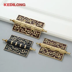 KEDLO European Classic Luxury Door Brass 6.5-inch Adjustable Hinge Cabinet Door Furniture Accessories Pointed Thickened Hinge