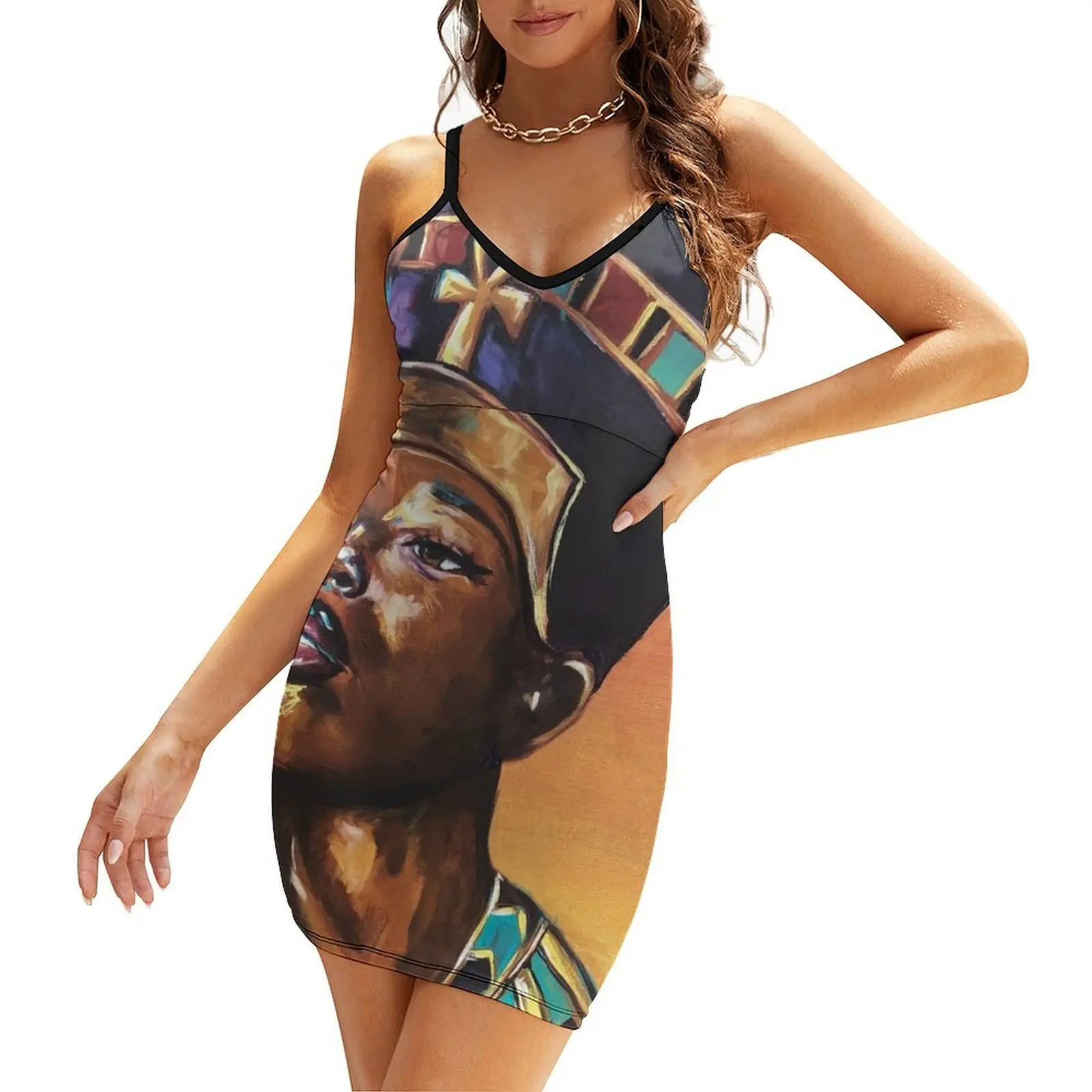 

Melanated Nefertiti Sling Dress Female dress Woman clothes dresses women summer 2025 dresses for women 2025