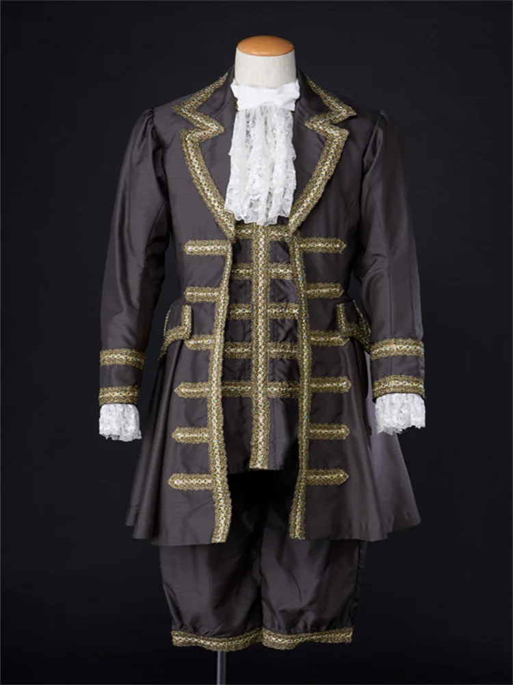 18th Century Victorian Rococo Men's Costume Outfits Regency Victorian Renaissance Court Prince Cosplay Suits Theater Costume