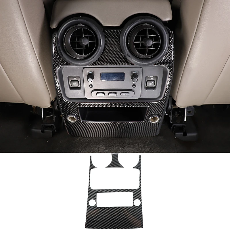 For 2003 2004 2005 2006 2007 Hummer H2 Car Rear Exhaust Air Vent Panel Decorative Sticker Soft Carbon Fiber Interior Accessories