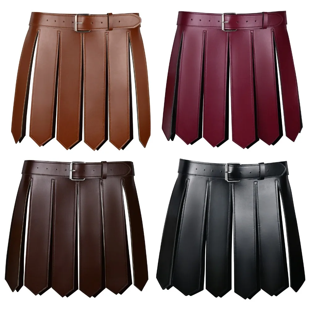 Medieval Spartan Warrior Leather Apron & Roman Skirt - Halloween Cosplay Role-Play Prop for Warrior Themed Events
