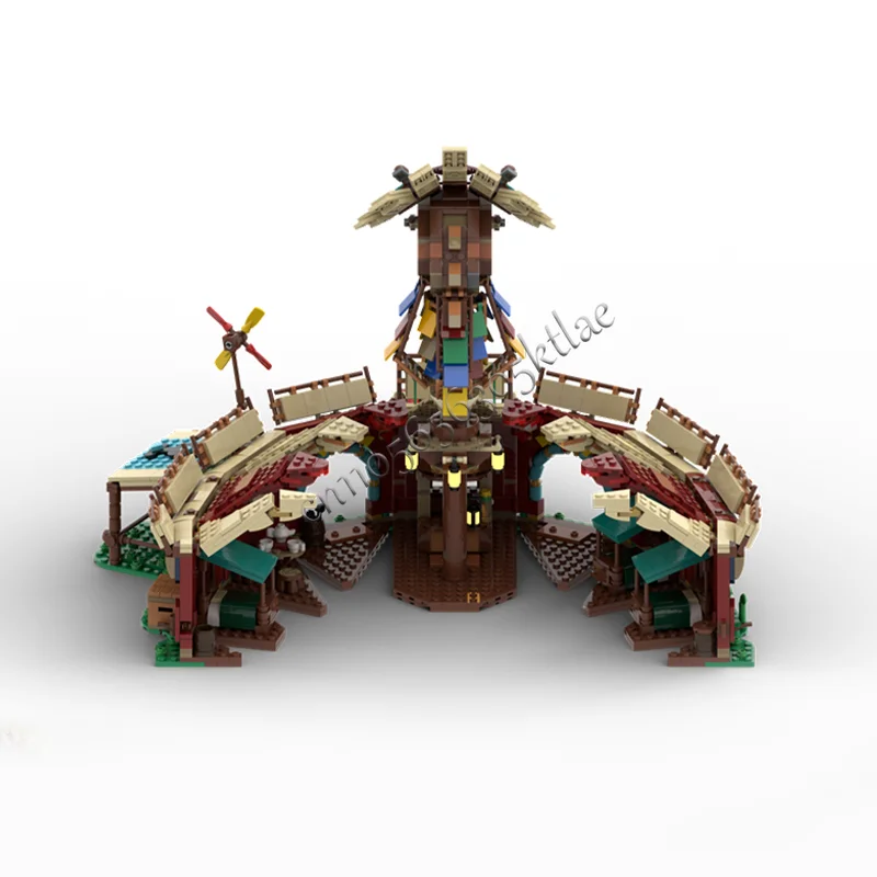 2492 PCS MOC Anpassen Holz Haus Bausteine Ziegel Modell Kinder Pädagogisches DIY Montage Spielzeug Weihnachten Überraschung Geschenk