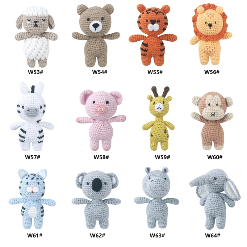 Stuffed Knit Multiple Type Animal Shape  Accompany Appease Toy for Kid