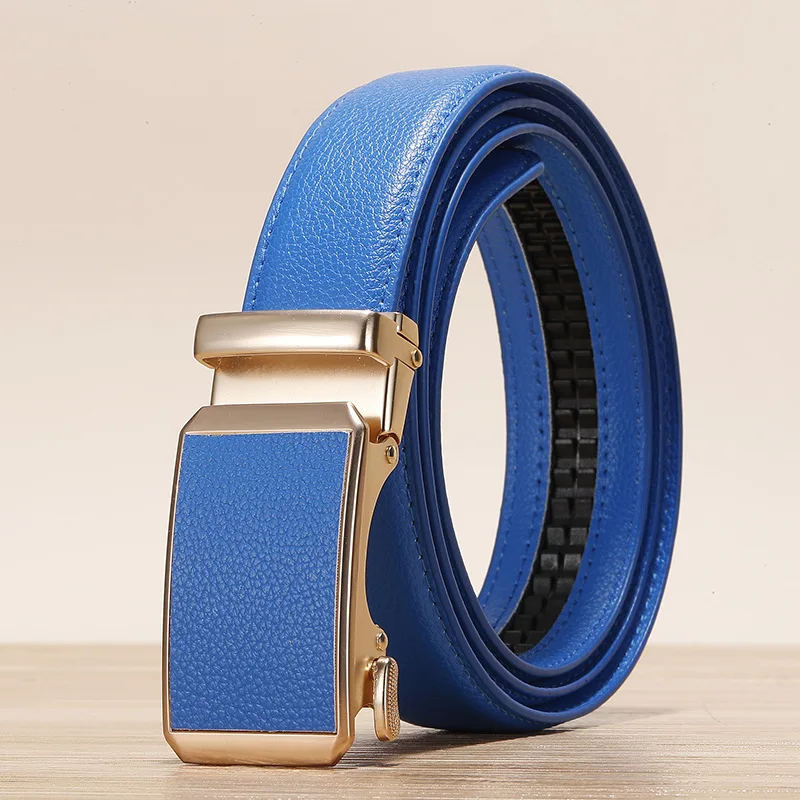Damen- und Herren-PU-Ledergürtel für Frauen, lässiger Allround-Gürtel, verstellbare Damengürtel, Designer-Gürtel mit automatischer Schnalle für Männer. – Detail 5