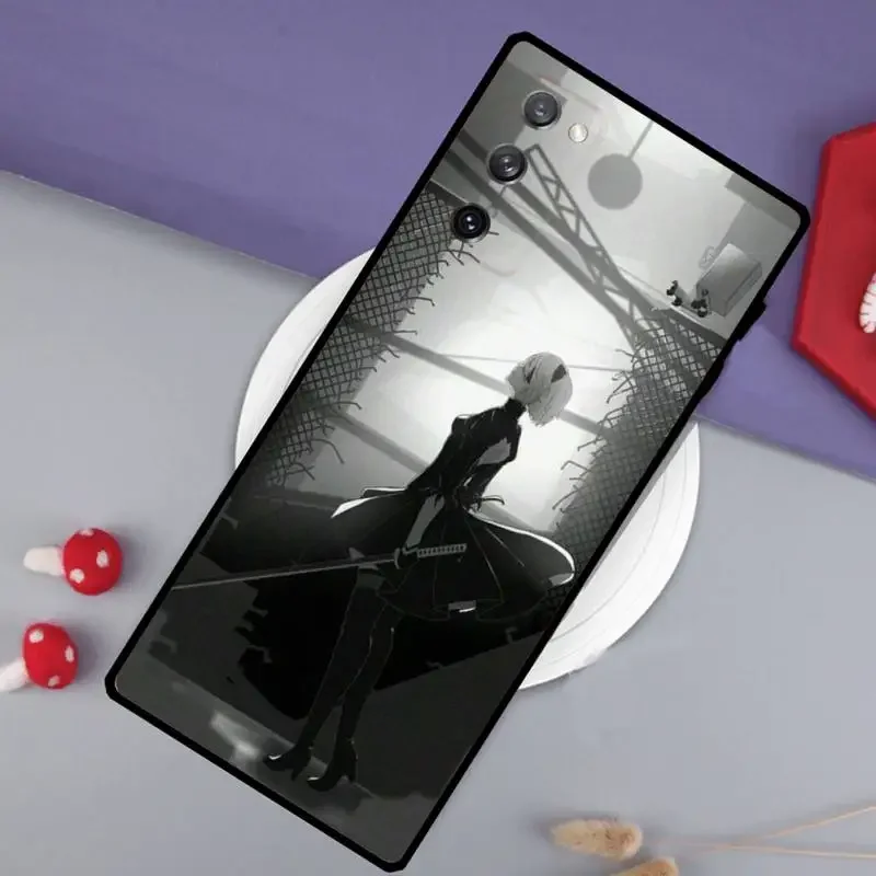 N-NieR A-Automata 2B Phone Case for SamsungS23 S22 S21 S20 Ultra Pro S10 S30Plus 20 Ultra Black Cover