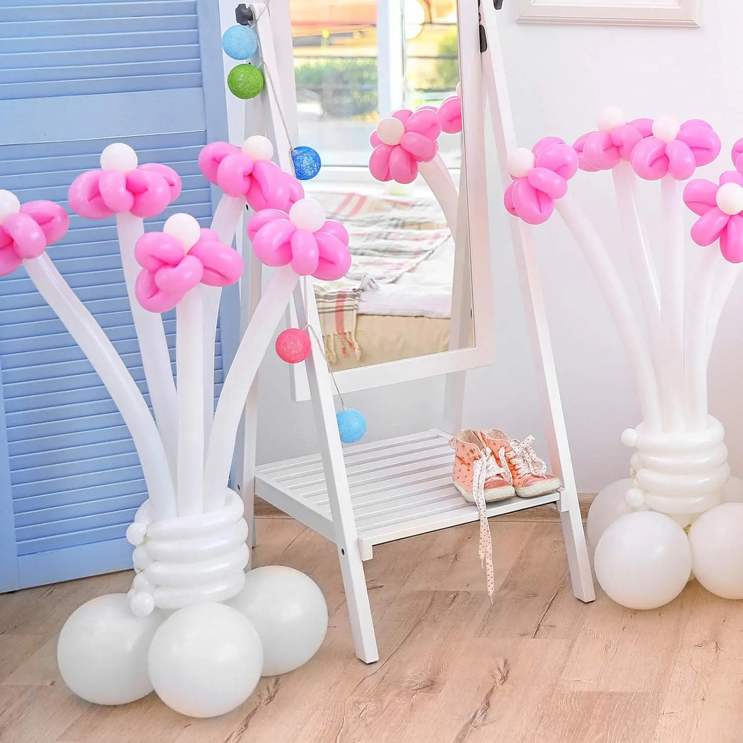 60 Stück/100 Stück 260Q weiße, matte, lange Latexballons, geeignet für Hochzeit, Geburtstag, Brautparty, Weihnachtsdekoration – Detail 6