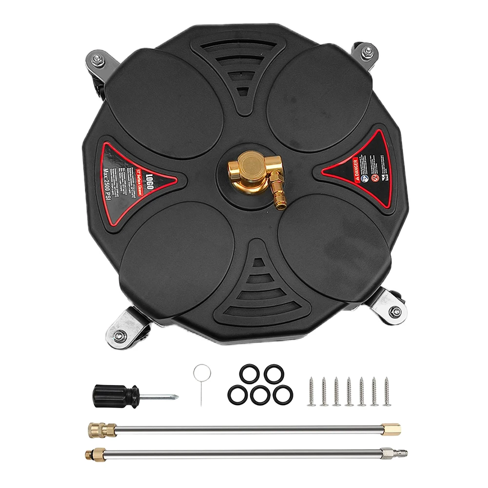 

Surface Cleaner Attachment with Extension Wand Pressure Washer 1/4 Quick Connector Surface Cleaner 2500PSI Replacement Nozzles