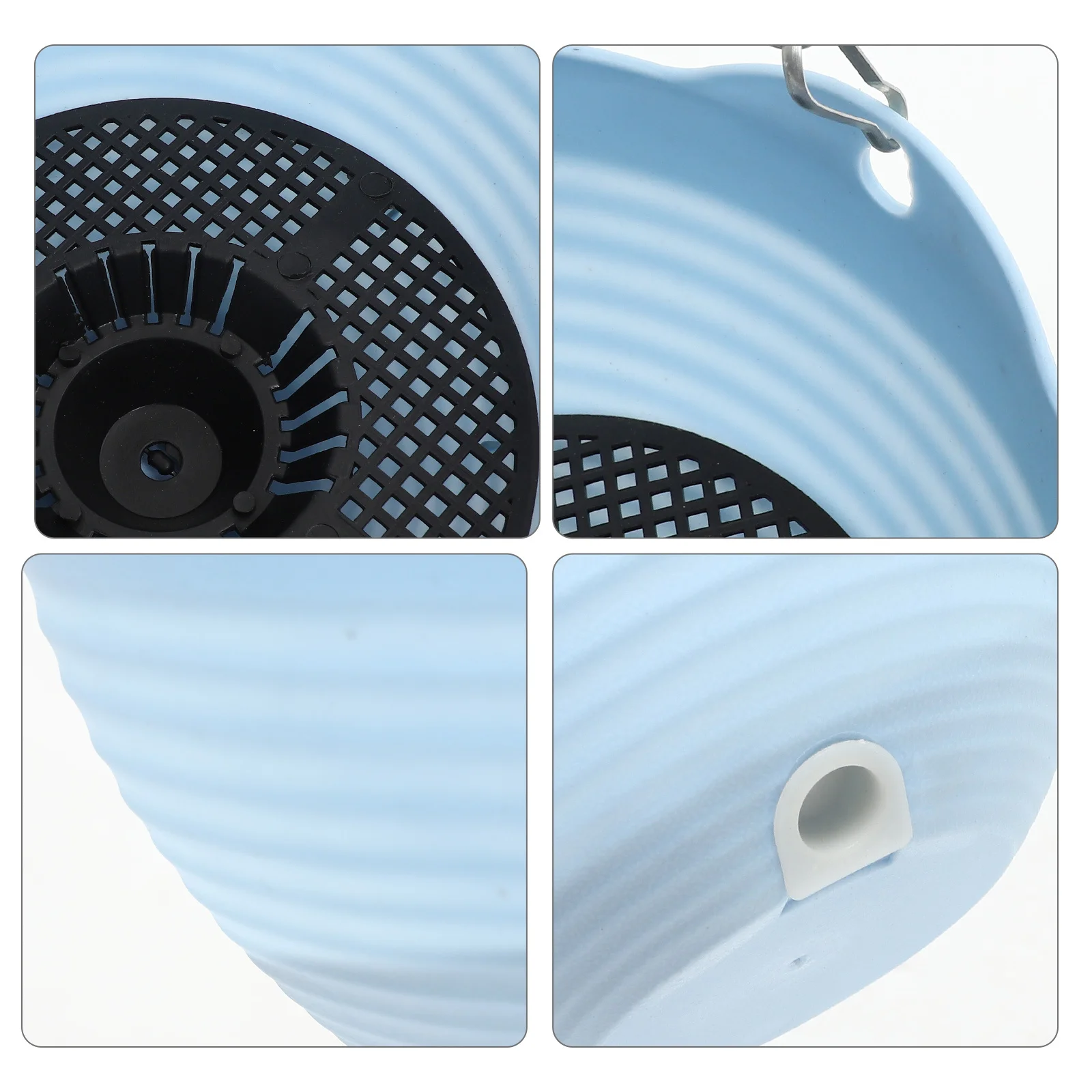 

4Pcs Hanging Flower Pots PVC Durable Garden Balcony Planters Succulent Indoor Outdoor Plant Basket Plastic Hanging Planter