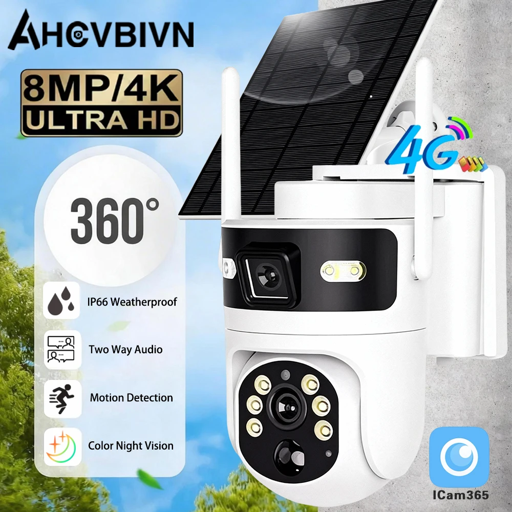 camera-solaire-icam365-avec-carte-sim-4g-8mp-double-objectif-4k-cameras-ip-exterieures-detection-de-mouvement-vision-nocturne-couleur-protection-de-securite
