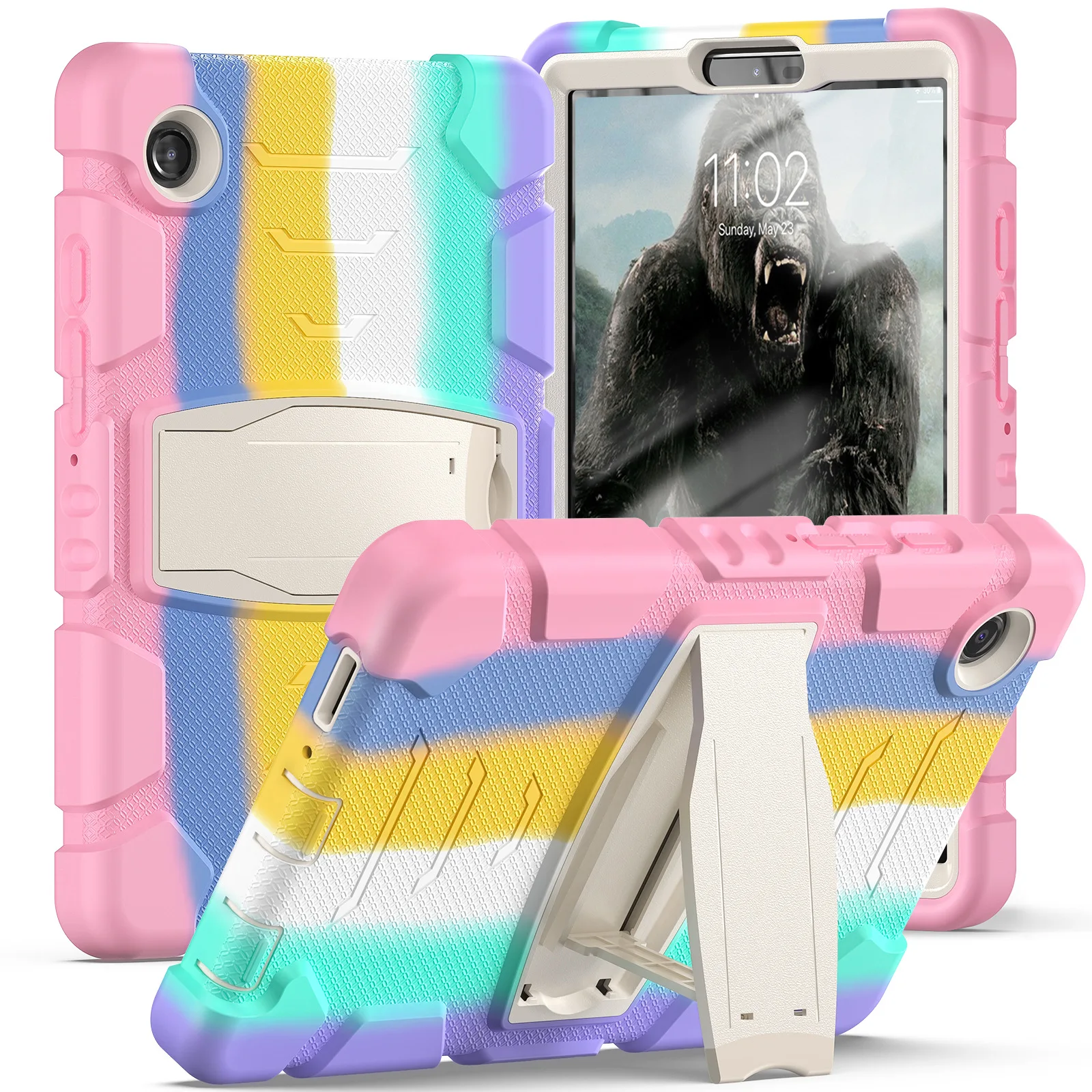 

Kids Cover For Samsung Galaxy Tab A9 Plus 11 Inch 2023 Shockproof Silicone 3-in-1 Case For Tab A9 SM-X110 X115 X210 X215 X216