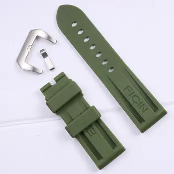 適用於沛納海 PAM441、359、111 系列的 22mm、24mm、26mm 防水橡膠男士腕錶錶帶,矽膠材質,黑色、橙色、灰色可選。 8 最佳銷售 橘色錶帶 - №3