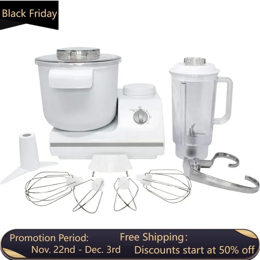 

Complete bread dough mixer with dough hook, kitchen electric vertical mixer, white free shipping