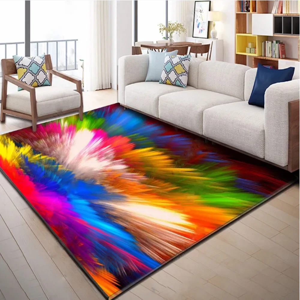 Colorful Visual Printing Carpets for Living Room Bedroom Large Area Rug Luxury High-end Modern Home Anti-slip Floor Mat Hall Rug