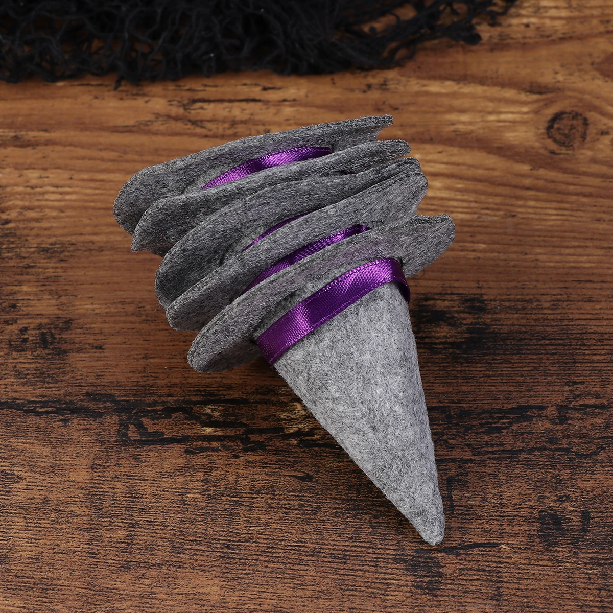 

6pcs Witch Hats Felt Fabric Durable Soft Reusable Halloween Party Carnivals Cosplay Hair Accessories DIY Crafts Mini