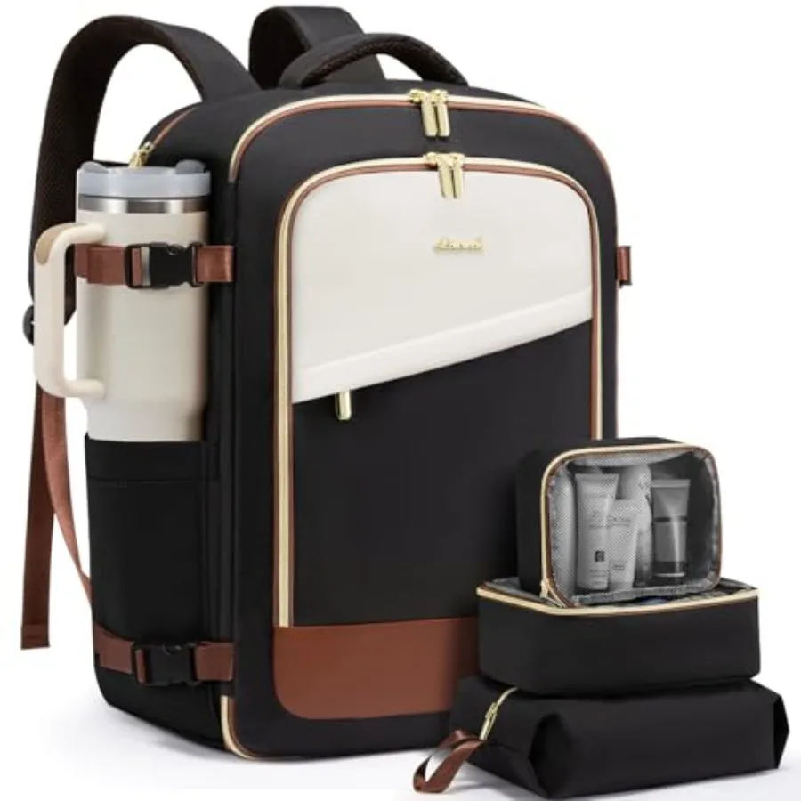 

Travel Backpack for Women, Carry On Backpack Flight Approved, Large Personal Item Bag Fits 17 inch Laptop, TSA Approved Luggage