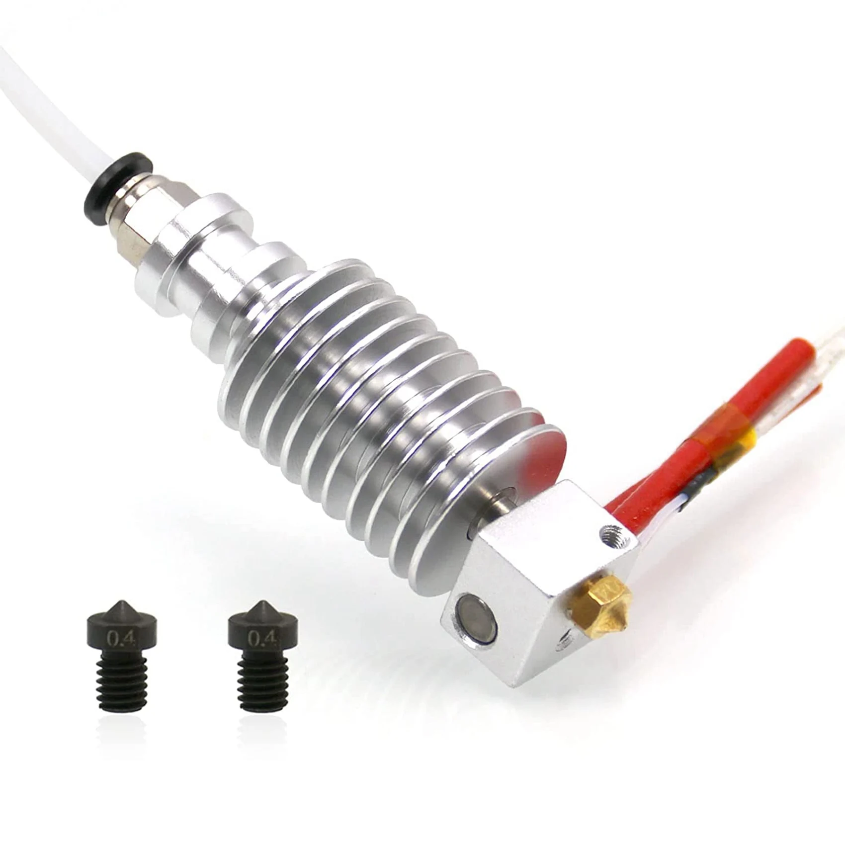 

For Anycubic I3 Mega Hotend 12V With 2PCS Hardened Steel 0.4Mm For E3D V6 Nozzles For Extruder 3D Print Hotend Highly Recommende