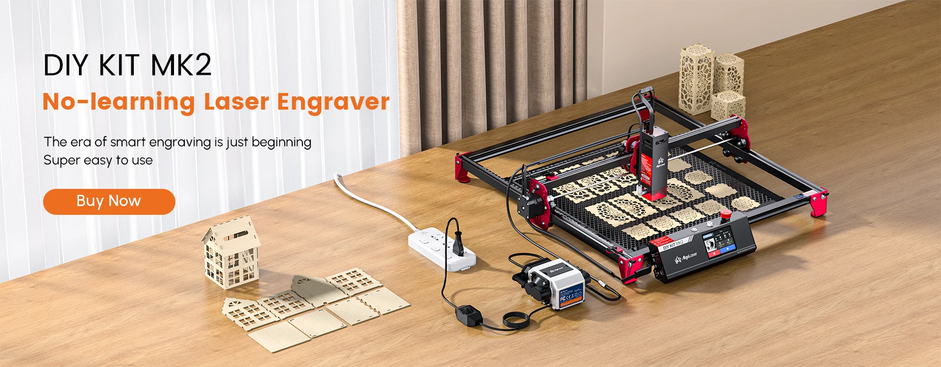 ALGO Laser Engraver DIY KIT OPTIONAL Laser Rotary Roller Desktop Engraving Cutting Cutter Machine Metal Woodworking 400x400mm
