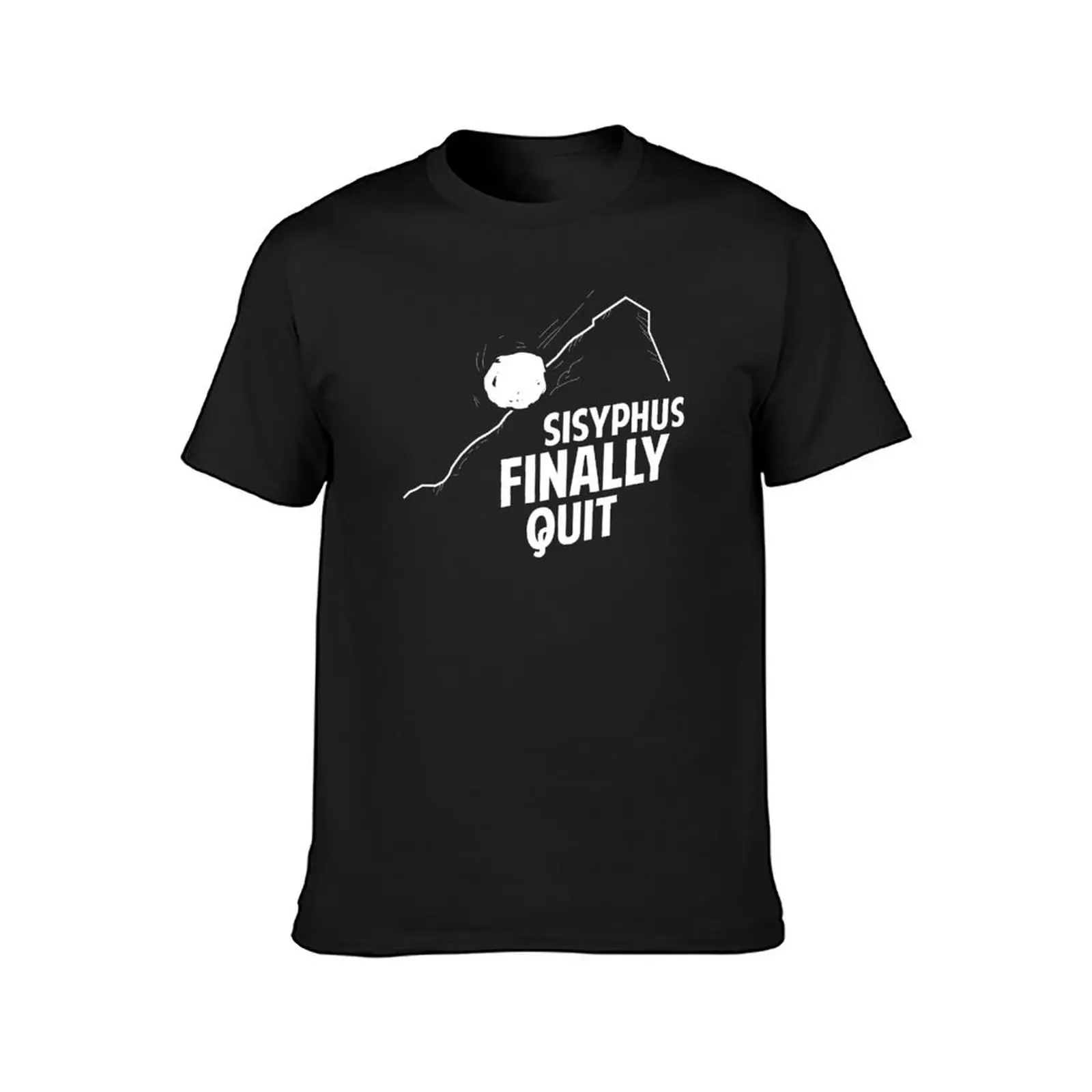 Albert Camus - Sisyphus Finally Quit T-Shirt customs design your own kawaii clothes boys whites customizeds mens tall t shirts