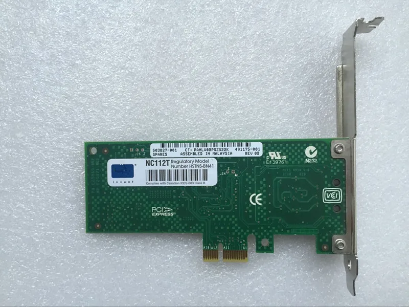 Nc112t pcie gigabit único porto ethernet nic 503827-001 503746-b21 491175-001