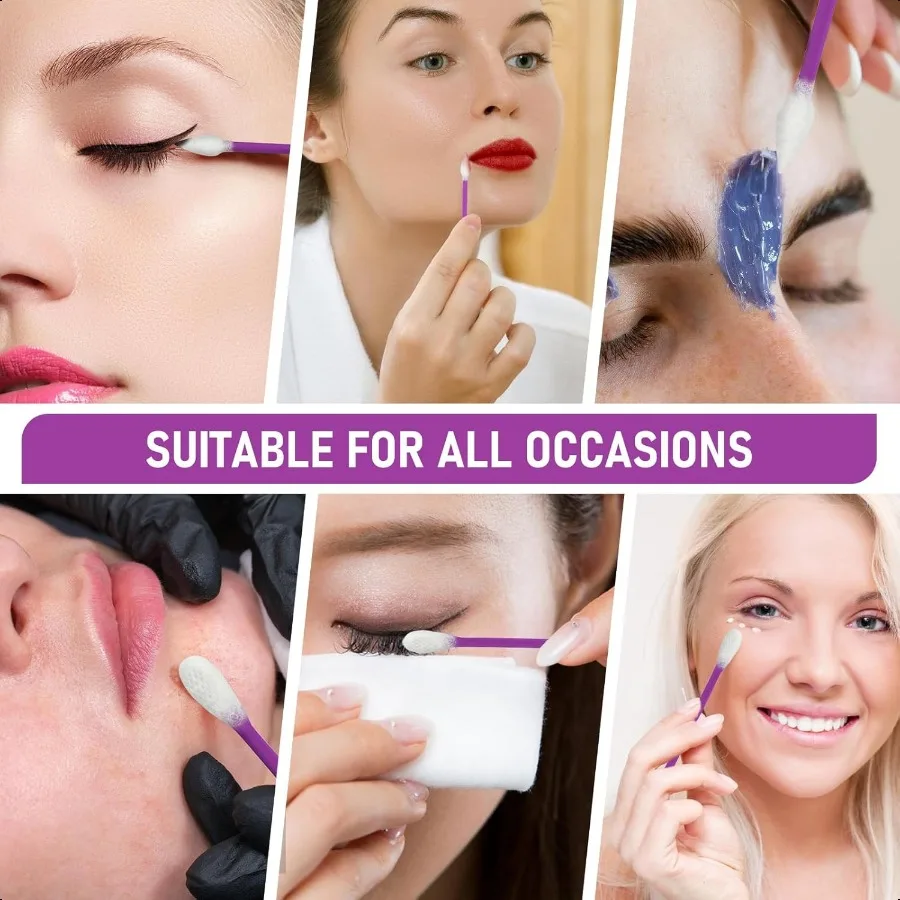 Tamponi di cotone di precisione CGR da 760 pezzi confezionati in contenitore di tamponi acrilici con applicatore per trucco cosmetico con punta appuntita e appiattita 160