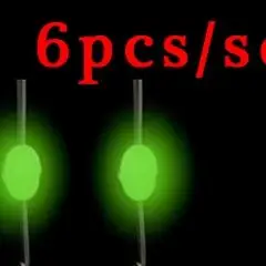 6PCS Lange Quaste Leuchtende Angeln Seil Set mit Carbon Stahl Haken Künstliche Nachahmung Köder Metall Linie Tackle für nacht Angeln