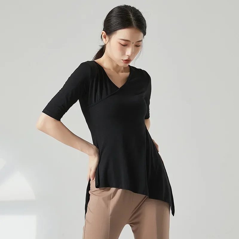 أكمام قرن جديدة، ملابس ممارسة الرقص الكلاسيكي، قمصان جسم الرقص الشعبي الفضفاضة للسيدات البالغات