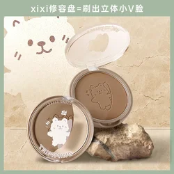 XiXi-Contorno mate, resaltador, cara, cuerpo, escultor, sombreado, bronceador, contorno, paleta de polvo, sombras, cosméticos, maquillaje lindo