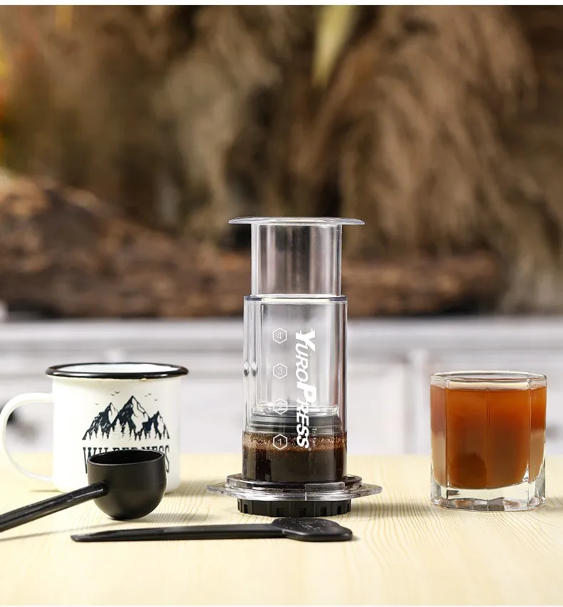 ماكينة صنع قهوة اسبريسو المحمولة ايرو الفرنسية الصحافة أدوات باريستا إبريق قهوة الهواء الصحافة بالتنقيط ماكينة القهوة مرشحات ورقة 64mm100pcs #4