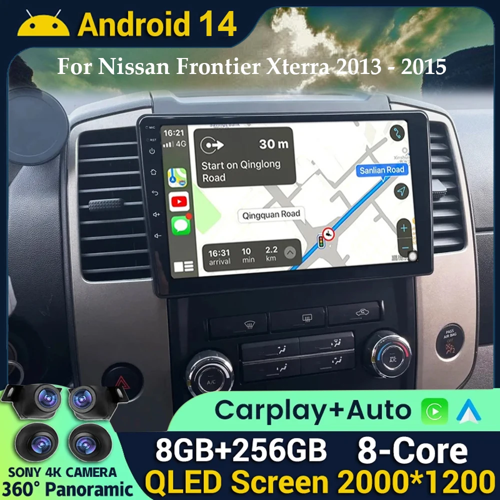 

Android 14 Carplay For Nissan Frontier 2009 - 2012 For Nissan Xterra 2 N50 2008 - 2015 Car Radio Multimedia Video Player Stereo