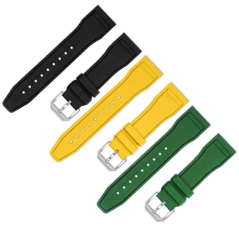 For Union Belize series D009.427 red yellow white panda Montblanc 1858 Northern and Southern Hemisphere fluororubber watch strap