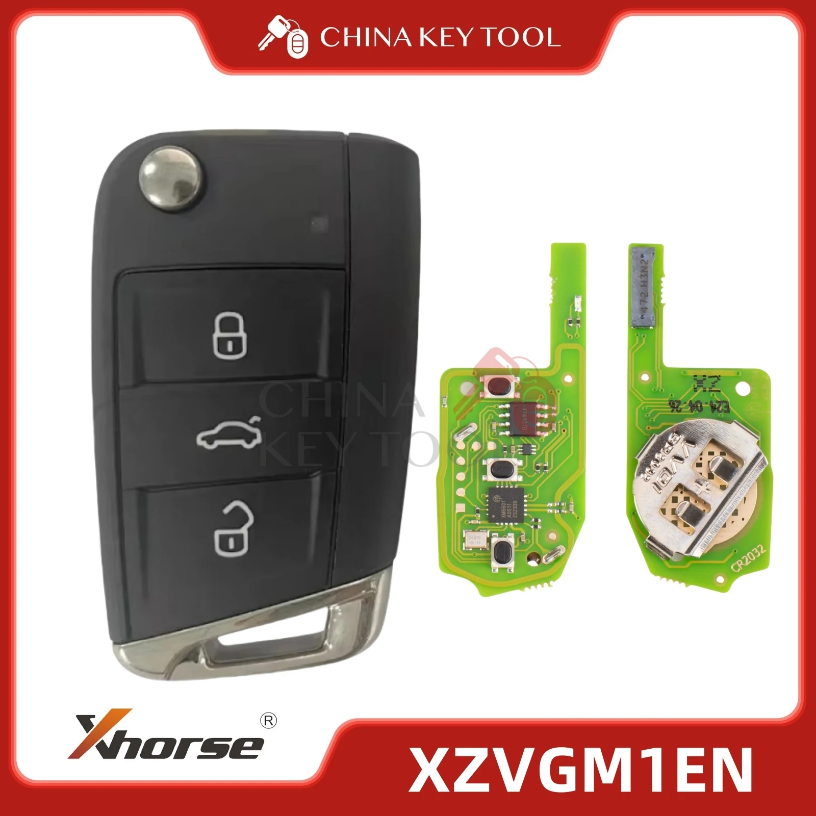 1PCS Xhorse XZVGM1EN MQB48 Special PCB Board 3 Buttons Exclusively for VW Model With Key Shell
