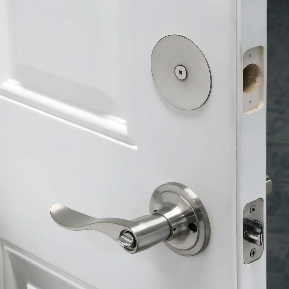 Modern Door Lock Hole Cover Plate 2 5 8 Inch Filler Shield Hardware For Door Replacement Sleek Metal Insert