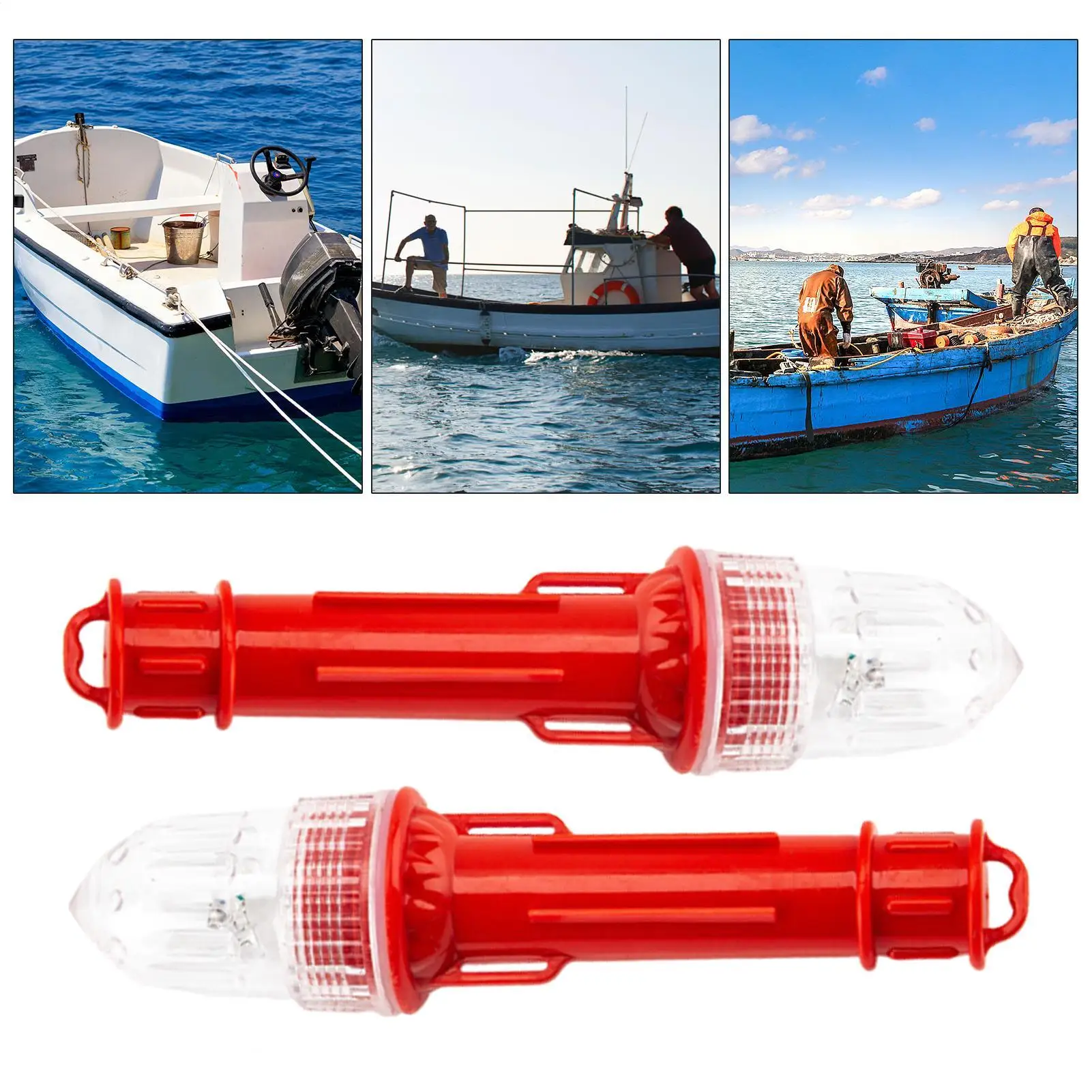 Flares para barco luz de segurança à prova dwaterproof água para bóias 2 peças flares de sensibilidade à luz para costa lago rio barco pesca