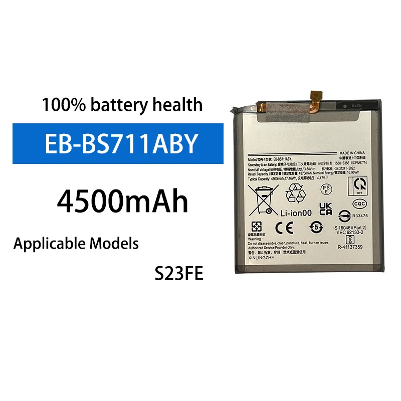 

3.7V 4500mAh EB-BS711ABY Built-in Replacement Li-ion Battery For Samsung Galaxy S23 FE Mobile Phone
