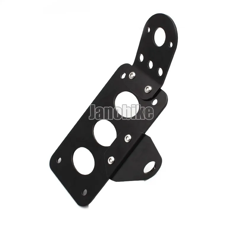 For Harley Axle Side Mount Scooter Moped License Holder Plate Motorcycle Number Plate Rear Taillight Bracket Aluminium