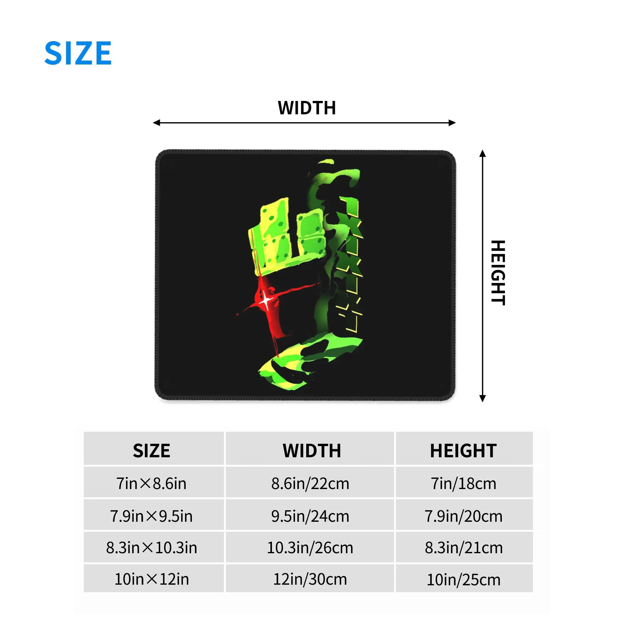 Forsaken 1x1x1x1 Headshot Mouse Pad Computer Keyboard Mouse Mat Gaming PC Laptop Desk Mat Office Accessories Table Mats