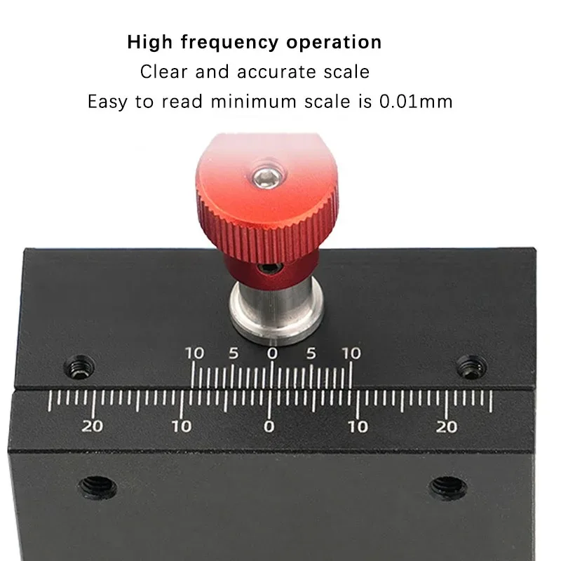 For Manual X-axis Dovetail Slide Stage, Precision Fine Tuning Sliding Table 40mm Stroke Gear Rack Driven Displacement Platform
