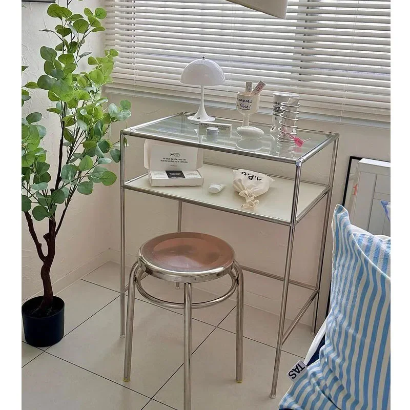 Tempered glass desk writing desk household dresser makeup table simple desk