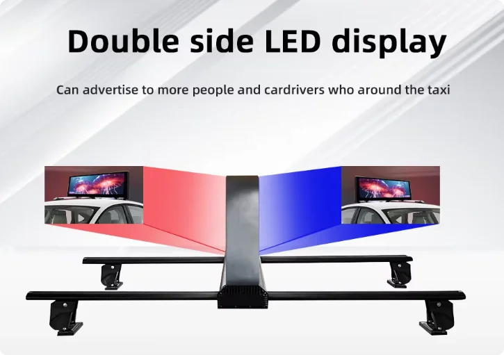Car Roof Led Screen 960x320mm Double-sided Car Roof Top Led Display P2.5/P3/P4/P5 Advertising Screen with 3G/4G Module