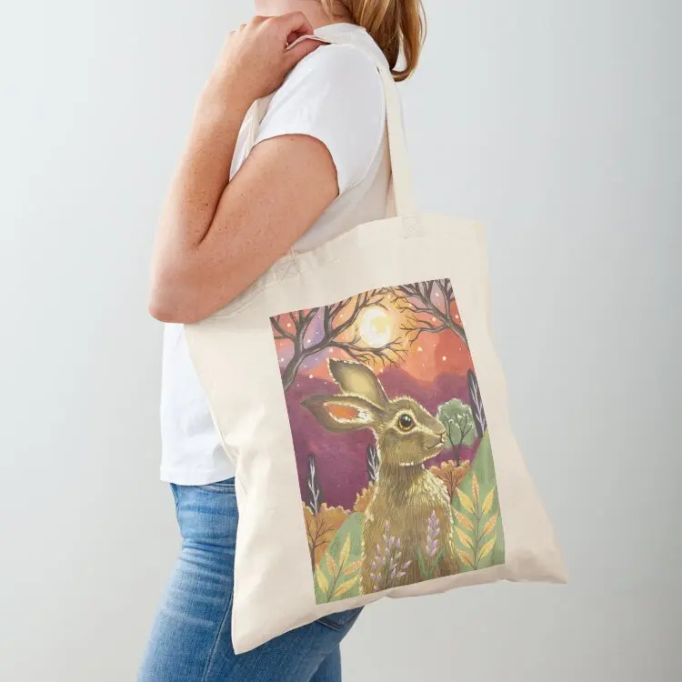 

Hare at Twilight Tote Bag Women's bags foldable reusable bag tote bag women women