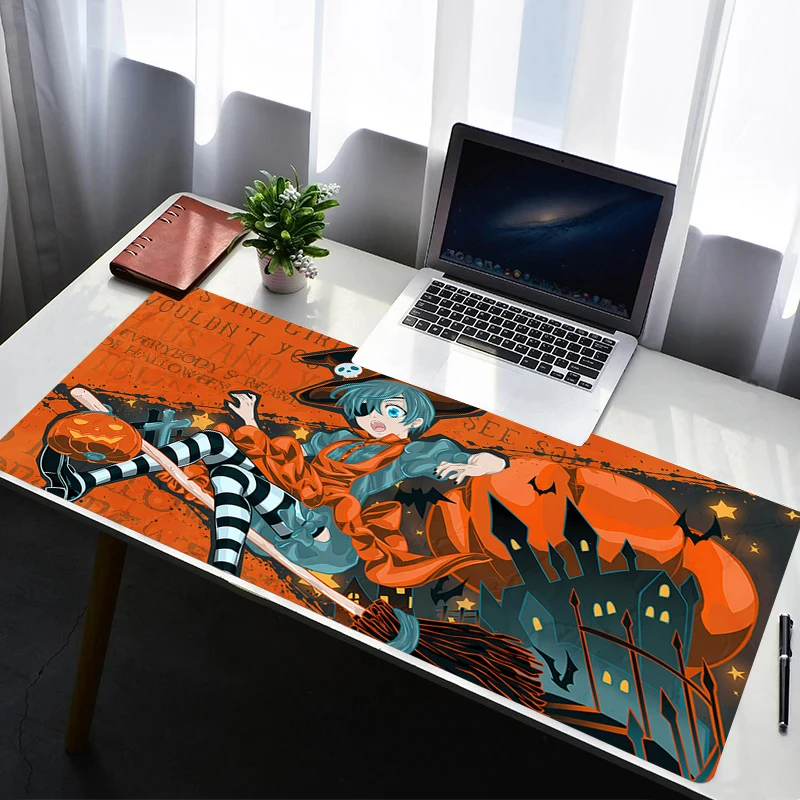 Mouse Pad PC Non Slip Rubber HD Mousepad Laptop Gamer Cabinet Keyboard Pad Office Computer Gaming Desk B-black Butler Mouse Mat