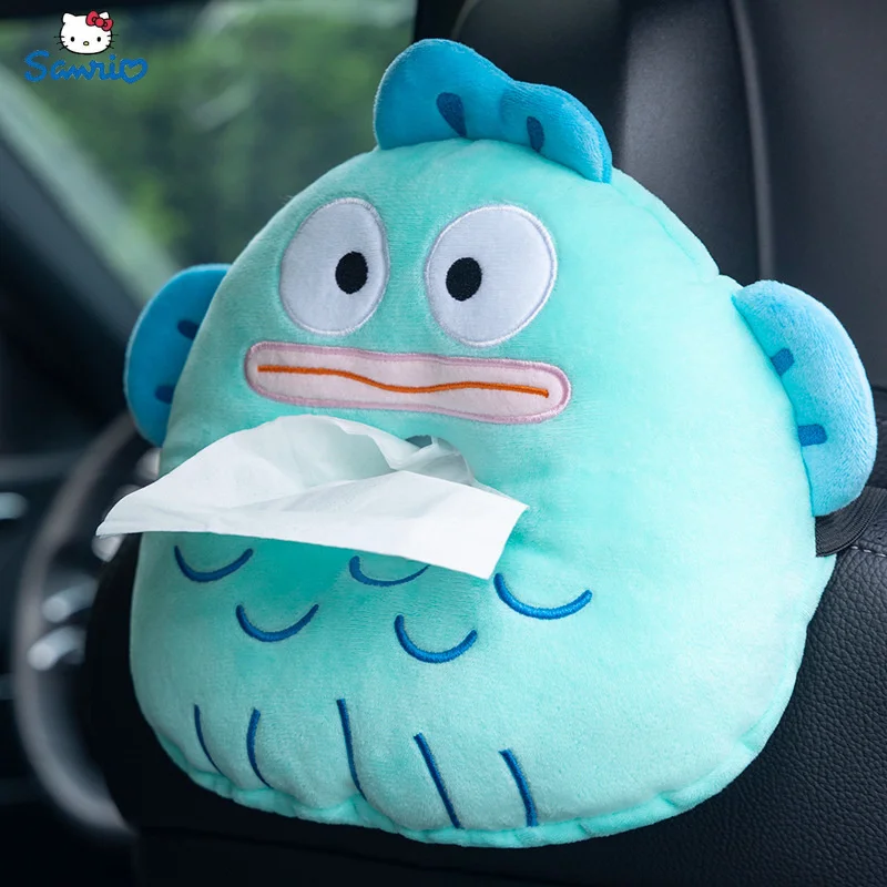 

Hot Sanrio My Melody Cinnamoroll Kuromi Pochacco Hangyodon Cartoon Cute Plush Doll Car Armrest Box Chair Back Hanging Tissue Box