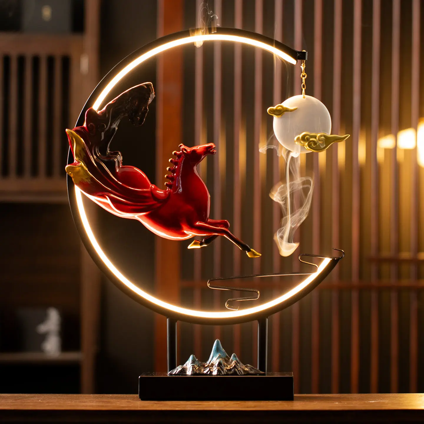 

Year of the Horse decoration, horse to success, move to a new home, new store opening gift, new Chinese lamp ring office