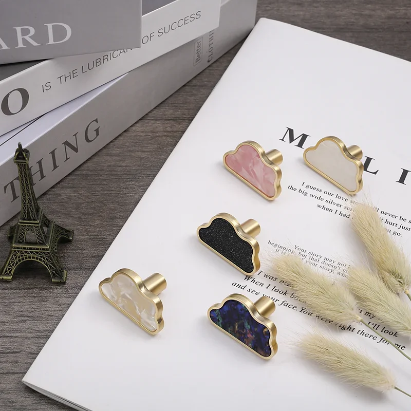 مقبض كابينة درج الباب الأثاث مقبض المطبخ نجمة سحابة شكل شل مقابض درج خزانة الأثاث مقابض المطبخ #3