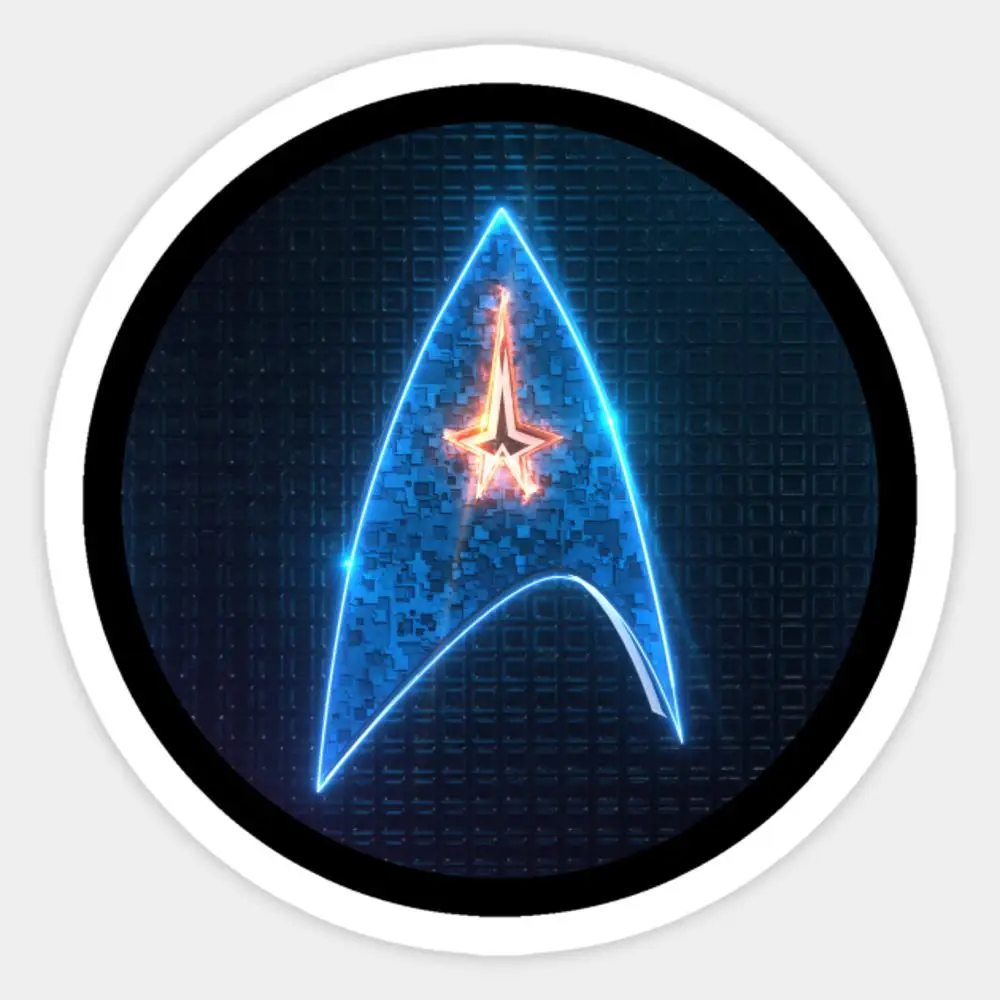 Star Trek Emblem Sticker for Laptop Decor Bedroom Car Cute Cartoon Art Fashionable Public Suitcase