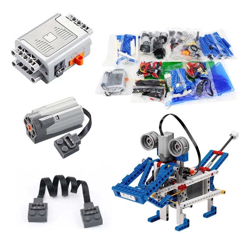 Educational and Dacta Building Blocks Kit 9686 Simple and Motorized Mechanisms Base Set MOC Bricks Robot DIY STEAM Kit Toys