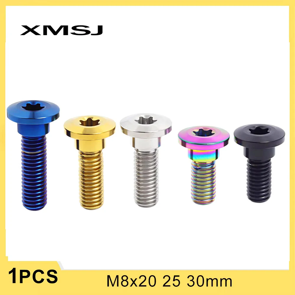 XMSJ Titanium Motorcycle Brake Disc Bolts  Rotor Screws M8X20 25 30mm For Honda Yamaha Kawasaki Suzuki