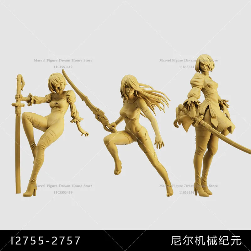 1/64 1/43 1/35 مقياس مشهد مصغر دمية الروبوتات القتالية القتال ضد أشكال الحياة الخارجية غير معلمة بيضاء صغيرة الشكل